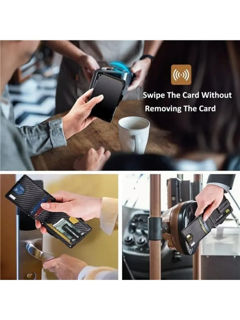 umoven RFID Wallet for Men Slim Bifold Credit Card Holder with Money Clip